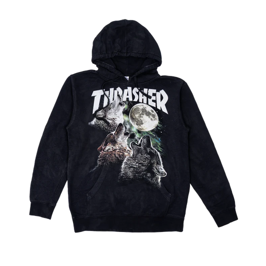 Thrasher x The Mountain "Wolves" Hoodie - ( Black )