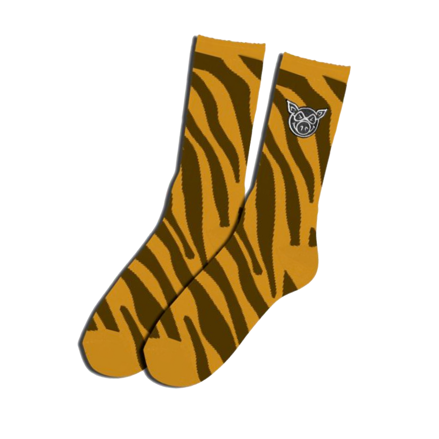 Pig Socks - Zebra Orange / Black